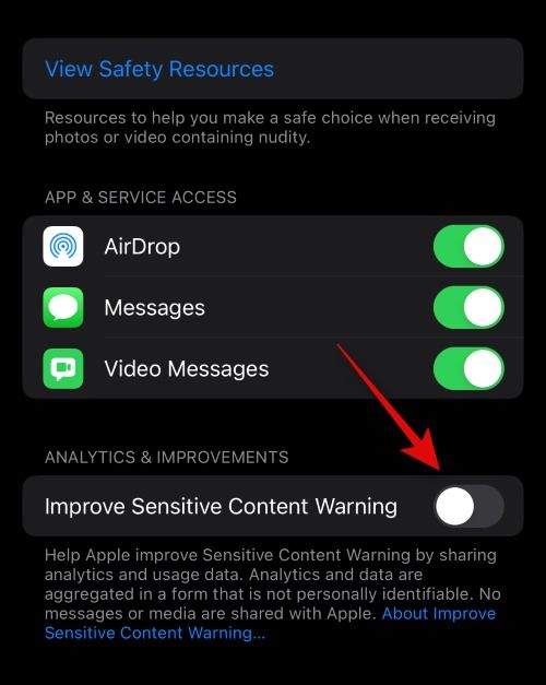 iOS 17 Hassas içerik nedir ve nasıl açılır 4.Resim