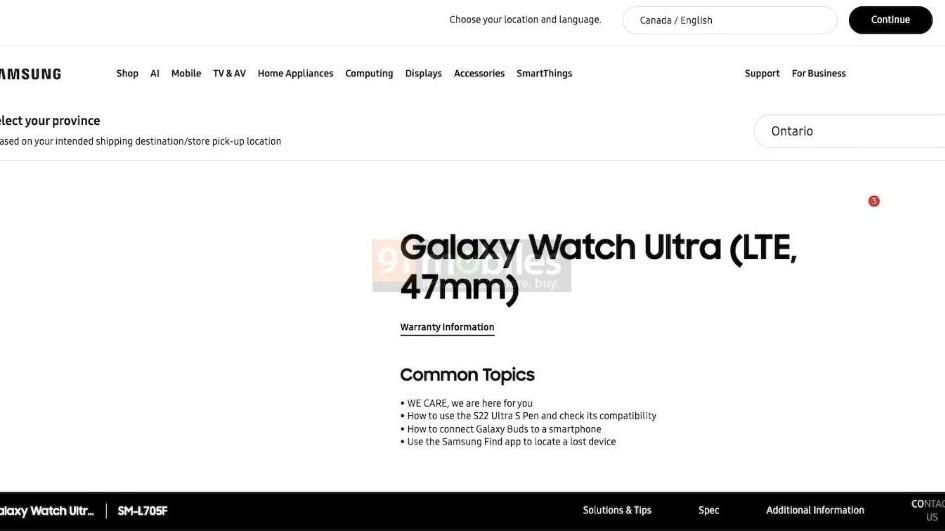 Apple Watch Ultra rakibi! Galaxy Watch Ultra Samsung&#8217;un sitesinde onaylandı 1.Resim