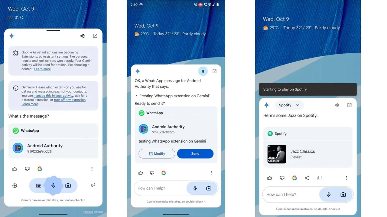 Google Gemini için yeni özellik: Artık WhatsApp mesajları gönderebilecek 1.Resim